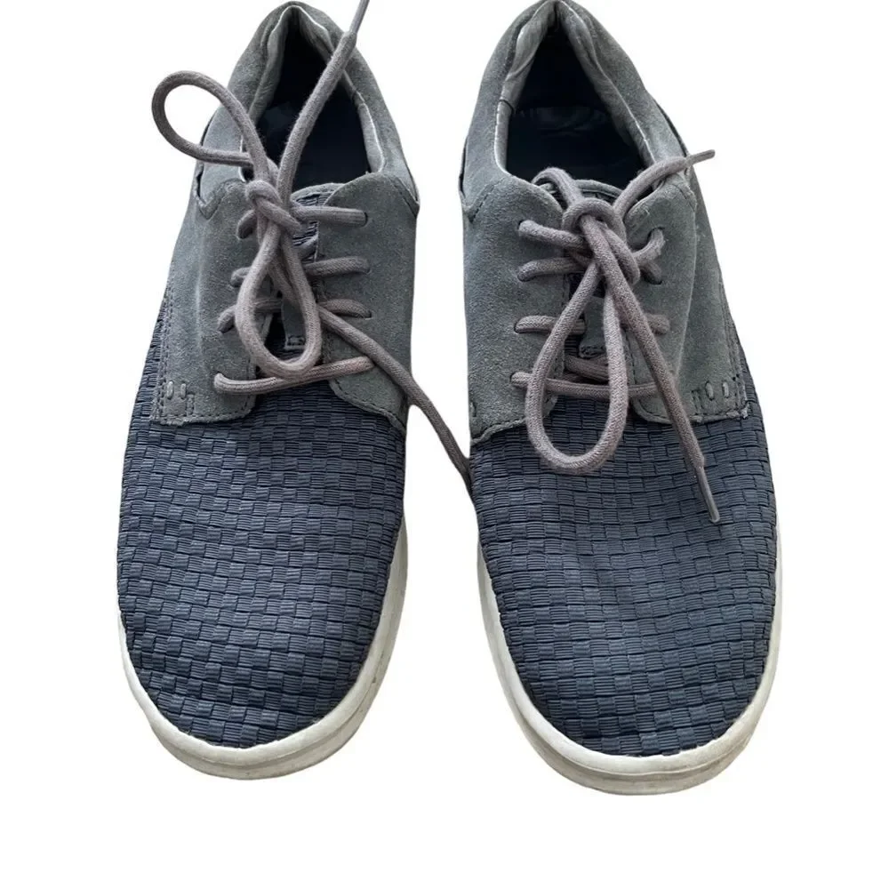 UGG Hepner Men’s 8.5 Woven Casual Shoes Gray Leather Suede Comfort - Picture 16 of 16